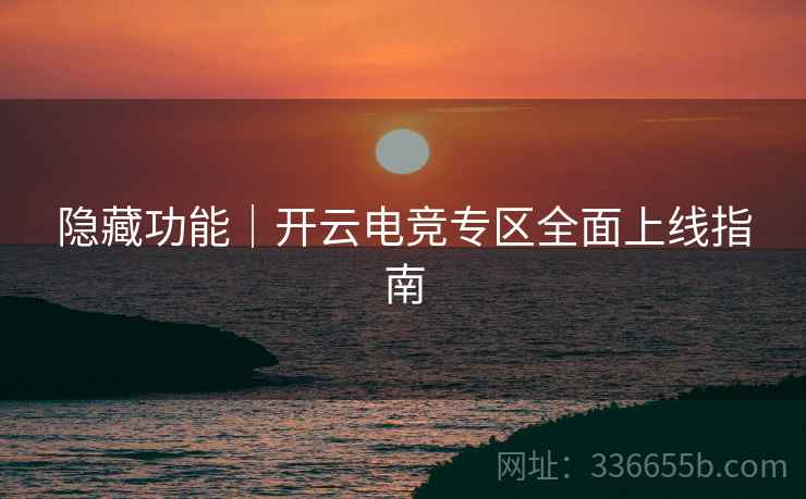 隐藏功能｜开云电竞专区全面上线指南