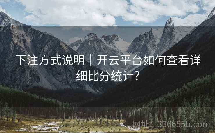 下注方式说明｜开云平台如何查看详细比分统计？