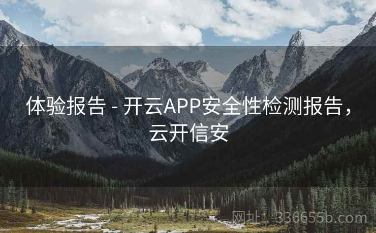 体验报告 - 开云APP安全性检测报告，云开信安