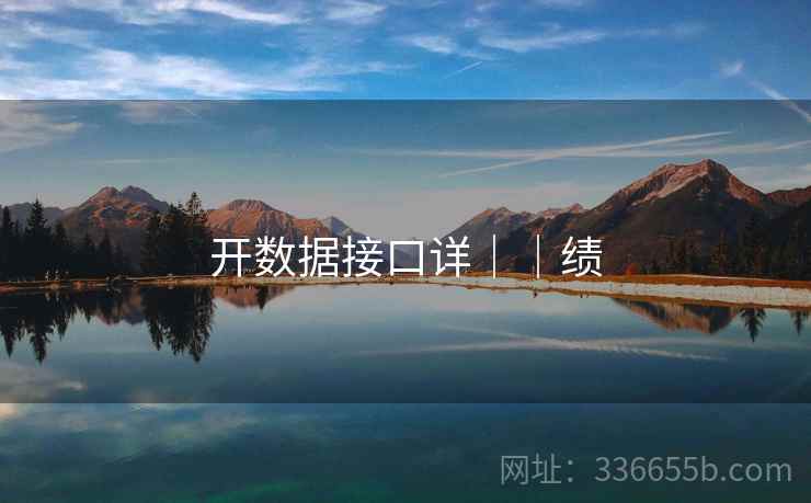 开数据接口详｜｜绩