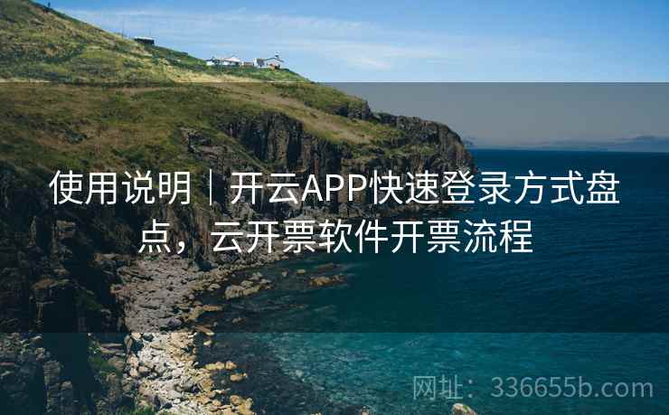使用说明｜开云APP快速登录方式盘点，云开票软件开票流程