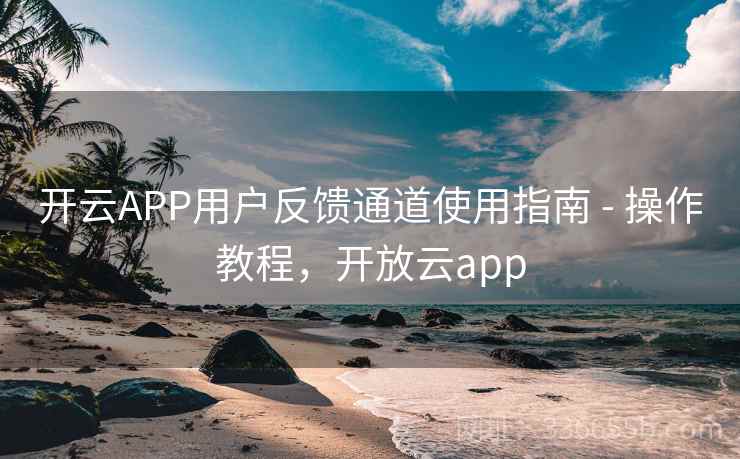 开云APP用户反馈通道使用指南 - 操作教程，开放云app