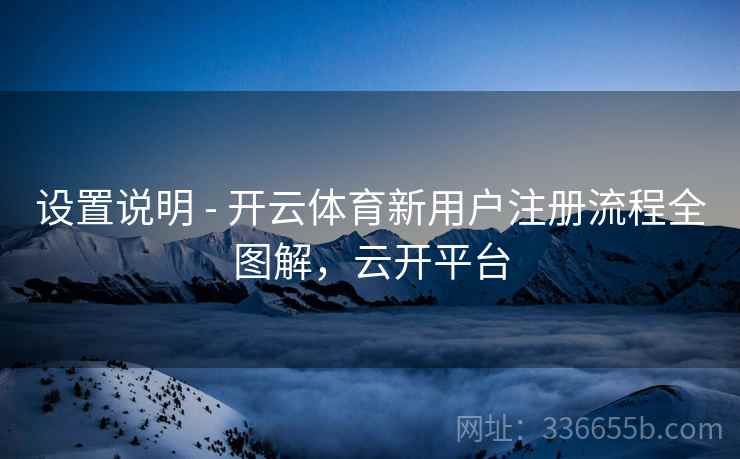 设置说明 - 开云体育新用户注册流程全图解，云开平台  第2张